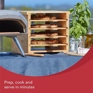 Ensemble de planches à découper en bambou Dehui avec support de rangement à 4 niveaux et poignée pour la cuisine et la maison - Product Image 3
