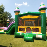 Toboggan aquatique gonflable en PVC de 0,55 mm, facile à installer, 4x7m/4x8m avec souffleur, pour événements communautaires d'églises et usage commercial