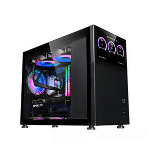 Lovingcool <span class=keywords><strong>Transparent</strong></span> Verre Trempé Conception LCD Écran D'affichage Ordinateur De Jeu MATX <span class=keywords><strong>PC</strong></span> Cas avec ARGB Refroidisseur Ventilateur pour <span class=keywords><strong>Gamer</strong></span> - Product Image 1