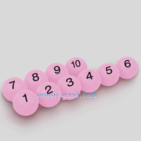 Balles de ping-pong de couleur de loterie de tirage au sort de loto porte-bonheur de couleur imprimée personnalisée en gros