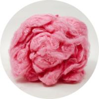 Fibre de bambou 1.5D 51mm rose biodégradable pour le filage