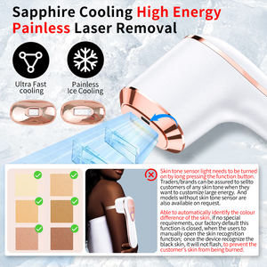 Mini uso doméstico de 510K para mujer, dispositivo Depilador de mano para <span class=keywords><strong>cara</strong></span> y cuerpo, máquina de depilación láser permanente indolora portátil - Product Image 4