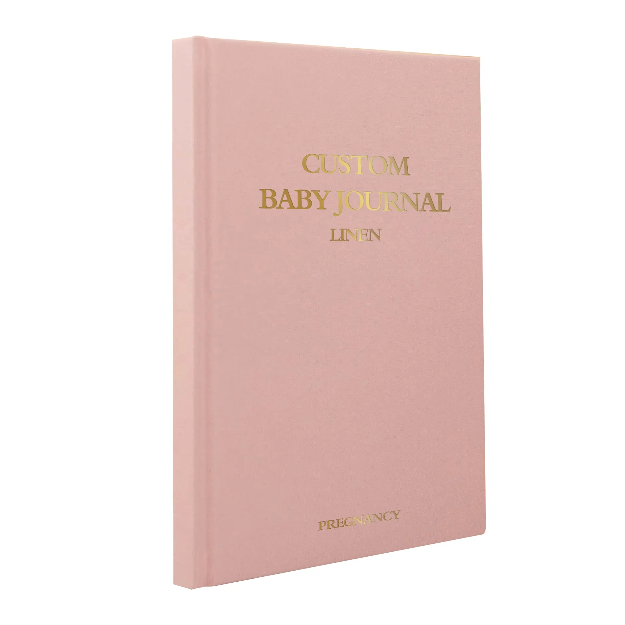 Livros para bebês de linho, livros de bebê de primeiro ano de registo de memória, jornal de gravidez com caixa de presente