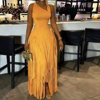Nouvelle Collection ZHEZHE Mode Été 2026 – Robe Longue de Soirée Unique Sans Manches avec Découpes et Pompons pour Femme