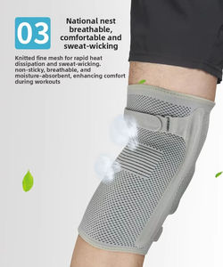 Genouillère en silicone réglable à rotule ouverte, support de compression pour le sport, la course et le basketball - Product Image 5