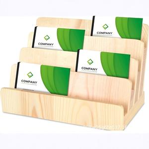 Lingyue Wooden Magazine <b>Organizer</b> Tiered <b>Desktop</b> Rack Natural Wood Color Multi Layer Storage <b>For</b> Office Use - Product Image 2