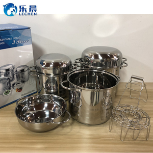 Bộ Nồi Nấu Bằng Thép Không Gỉ Bộ Dụng Cụ Nấu Ăn Và Nồi Súp Có Thể Dùng Làm Nắp Bộ 6 Món - Product Image 5