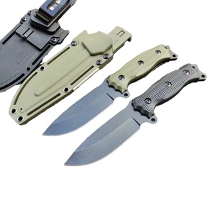 High Quality Stainless Steel <b>Pocket</b> Knife for Outdoor Survival G10 Handle Scabbard Fixed <b>Plastic</b> Blade Hunting Camping Grade DIY - Product Image 2