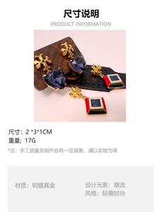 पार हॉट सेलिंग प्यार सैप्फायर इयररिंग्स क्लासिक रंग ब्लॉक वर्ग बालियां - Product Image 2