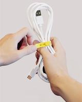 Pengikat Kabel Multifungsi, Tali Pengikat Portabel Lipat dengan Ujung Silikon Elastis, Penyimpanan Kabel Data, Peralatan Kamar Mandi & Dapur