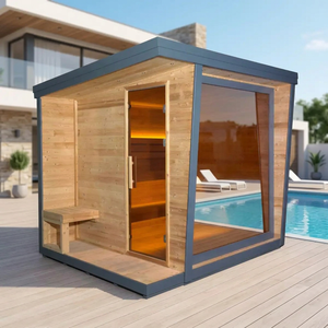 Sauna de madera de abeto carbonizado ecológica para exteriores USA Stocks con calentador de sauna ETL - Product Image 1