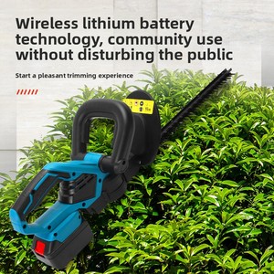 Nouvelle tondeuse à haies électrique sans fil au lithium-ion pour l'élagage des haies, usage domestique, verte - Product Image 1