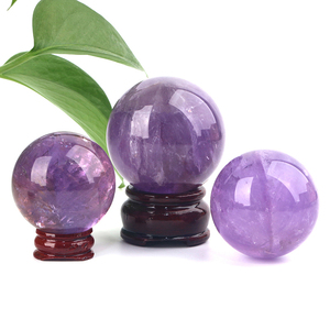 High Quality Wholesale Gemstone <b>Crystal</b> <b>Ball</b> Big Amethyst Sphere for Feng Shui Decoration Polished Technique - Product Image 2
