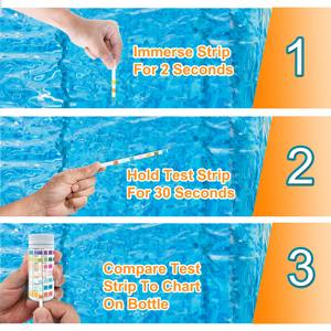 Vente chaude 7 en 1 Bandelettes de <span class=keywords><strong>test</strong></span> de <span class=keywords><strong>piscine</strong></span> et de spa <span class=keywords><strong>Bandelette</strong></span> de <span class=keywords><strong>test</strong></span> de <span class=keywords><strong>chlore</strong></span> de <span class=keywords><strong>piscine</strong></span> pour bains à remous 100 pièces - Product Image 6