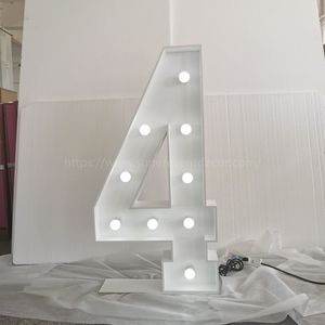 Letras de Madera Blancas Personalizadas para Marquesina, Letrero con Número LED de 4 pies con Garantía de 3 Años para Decoración de Bodas y Fiestas - Product Image 6