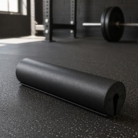 Coussin de protection pour haltères, coussin en mousse pour les épaules et le cou avec revêtement en cuir grainé pour les squats et les soulevés de hanches