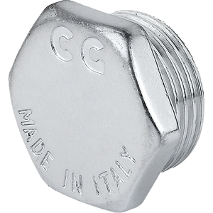3/4 Inch CHROMED BRASS HEXAGONAL MALE CAP <b>Turning</b> <b>Tool</b> - Product Image 2