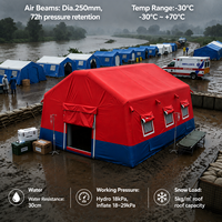inflable impermeable de despliegue rápido para emergencias y rescate destinada a albergues de emergencia y hospitales de campaña