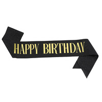 Vente en gros de ceinture pailletée Joyeux Anniversaire pour Femmes Filles Party Supply Favors