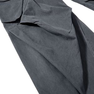 Pantalones Cargo de Lona de Pierna Ancha con Dobladillo Curvo Estilo Retro Americano, Unisex, Estilo Neutral, Silueta Holgada, Moda Casual Urbana - Product Image 4