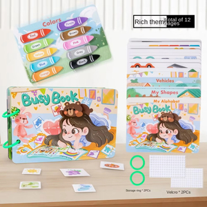 Jumon DIY Kit de Matériel de Collage Répétitif Montessori pour Livre Sensoriel Silencieux, Classification des Couleurs, Matériel de Collage en Papier, Dessin Animé JBK-46 - Product Image 5