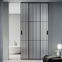 HDSAFE cadre en aluminium armoire placard porte en verre maison coulissante hôtel villa appartement fermeture en douceur miroir système de portes coulissantes