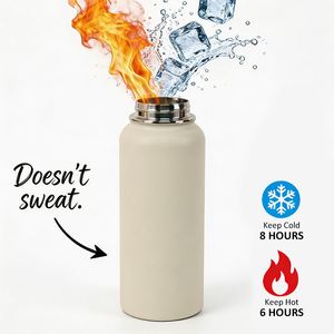 Bouteille d'eau sportive en acier inoxydable à double paroi isolée sous vide personnalisée avec logo pour promotion d'entreprise ou cadeau - Product Image 2