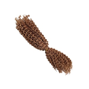 Extensions di capelli umani biondi ricci crespi per intrecciare, senza trama, senza nodi, super double drawn, per trecce all'uncinetto, stile boh<span class=keywords><strong>é</strong></span>mien - Product Image 4