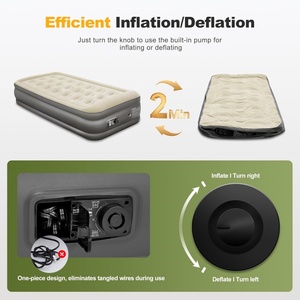 Inflatable Air <b>Mattress</b> Camping <b>Airbed</b> with Electric Pump 19'' Waterproof PVC Fabric Portable for Camping Home Sleeping Outdoor - Product Image 6