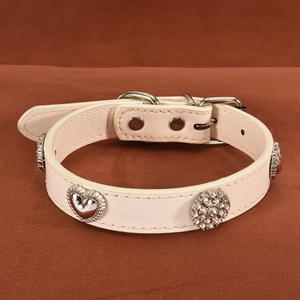 क्रॉस बॉर्डर पंक शैली समायोज्य दिल आकार हीरा कॉर्टेक्स कैट कॉलर क्राउन गैंडे रिन्जेस्ट डॉग कॉलर पालतू सामान - Product Image 3