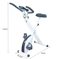 Bicicleta Estática Plegable y Portátil para Ejercicio en Casa, con Control de Frecuencia Cardíaca y Resistencia Ajustable