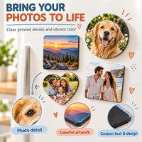 Autocollants aimantés pour réfrigérateur personnalisés avec photo, impression couleur intégrale pour la décoration du réfrigérateur, cadeaux et souvenirs