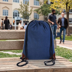 <strong>Custom</strong> Logo Gym <strong>Canvas</strong> <strong>Backpack</strong> Double Shoulder Strap Durable <strong>Drawstring</strong> Pouch Geometric Medium Heat Transfer Screen Gift - Product Image 4