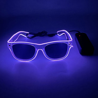 Lunettes EL décoratives pour fête disco électroluminescentes à LED Nouvelle version Lunettes de vue Cadeau parfait pour l'école