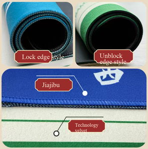 Tapete de Mahjong Plegable Portátil de Lujo, Antideslizante, con Patrón de Pájaro Verde, Base de Goma Moderna, 31.5*31.5, para Póker - Product Image 3