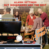 Termometer Dapur Digital Dual Probe Akurat untuk Mengukur Suhu Makanan seperti Kalkun, Daging Sapi, Ayam, BBQ, Panggangan, Smoker, Oven, dan Memanggang