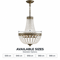 Lustres en cristal exclusifs transfrontaliers, luminaires de plafond en bronze, LED 360° haute luminosité, protection oculaire pour salons