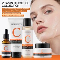 Tonique nettoyant, vitamine C, éclat, anti-âge, crème hydratante pour le visage, sérum de soin de la peau
