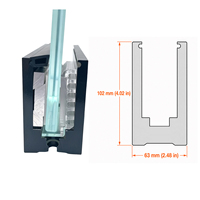 Aluminium-Glasgeländer in U-förmigen Kanalprofilen mit Rahmenlosem Design, Geeignet für Treppen und Außenprojekte