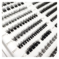 Extensions de cils individuels légers à pointes, pré-coupés, segmentés, courbure D, vente en gros, sans volume, pour DIY, bouquets de cils