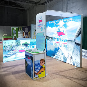 Tùy chỉnh 10x10 vải Modular không khung dẫn ánh sáng hộp hiển thị gian hàng vật liệu nhôm cho triển lãm thương mại hiển thị & bối cảnh triển lãm - Product Image 6