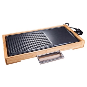 <span class=keywords><strong>Plancha</strong></span> électrique polyvalente avec plaques plates et rainurées en aluminium moulé antiadhésif 2200W <span class=keywords><strong>pour</strong></span> griller et faire saisir les aliments - Product Image 4