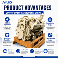 Ensemble moteur industriel supérieur QTA60 2200KW V16 bi-turbo pour systèmes de production d'énergie dans les champs pétrolifères