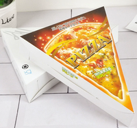 Boîtes à pizza personnalisables et recyclables, fermeture magnétique, pelliculage mat, doublure satinée, logo personnalisé, qualité alimentaire, forme triangulaire, pour emporter