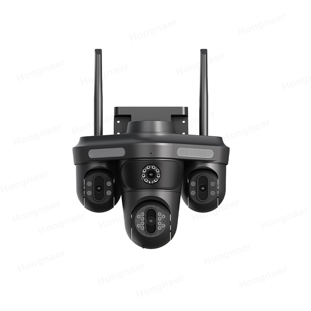 Hongnaer 12MP 6K Two Way Audio Outdoor Wireless CCTV PTZ IP Camera IPC360 Home 3 Lens WiFi Security Network Surveillance Camera