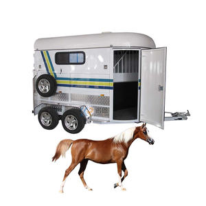 Remorque pour chevaux à deux angles de type standard, prix usine, avec espace habitable, roues en alliage galvanisé à chaud, charge utile de 2800 kg - Product Image 6