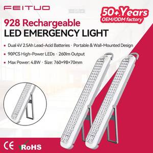 Señal de Salida LED Recargable OEM de Fábrica, Luz de Emergencia Portátil de ABS para Cortes de Energía y Apagones - Product Image 1