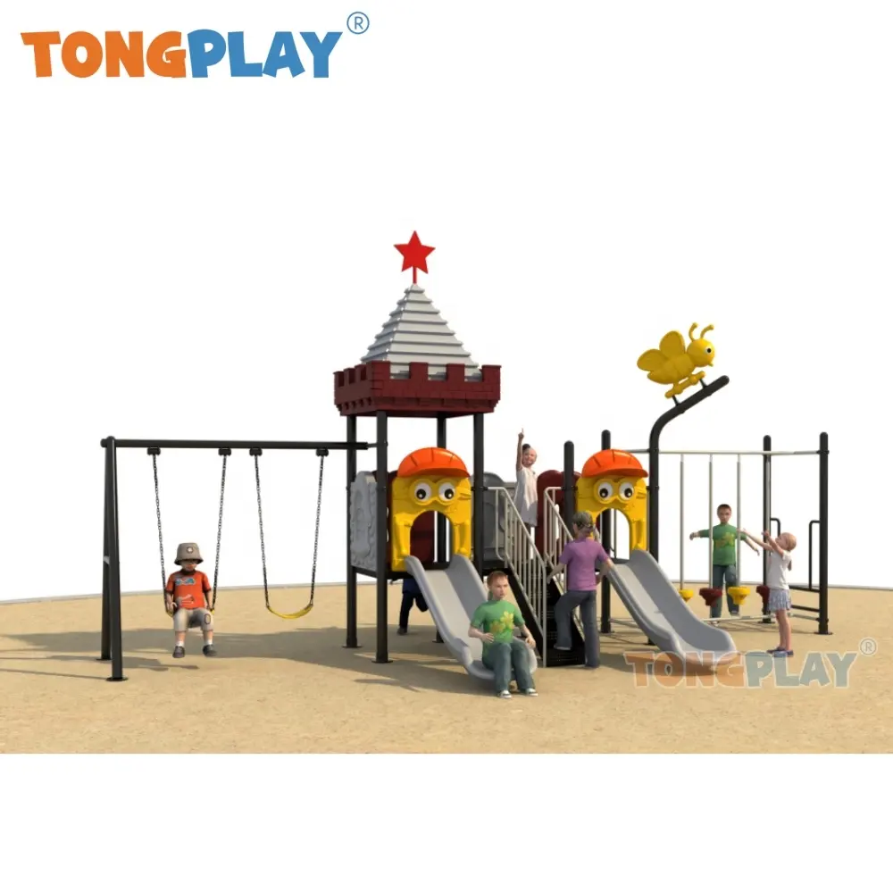 Medium Tong play factory direct sales fantasy castle series plastic kids park lawn slide equipment children's outdoor playground