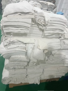 مناشف قطنية بيضاء من الألياف الدقيقة مناشف بيضاء صناعية للبيع بالجملة من قطن 100% مناشف قطنية مستعملة مغسولة ومعقمة - Product Image 4