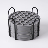 Sous-verre en caoutchouc silicone PVC écologique de haute qualité pour cocktails, whisky et café